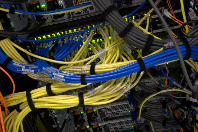 Networking cables at the SciNet data centre [credit: SciNet]
